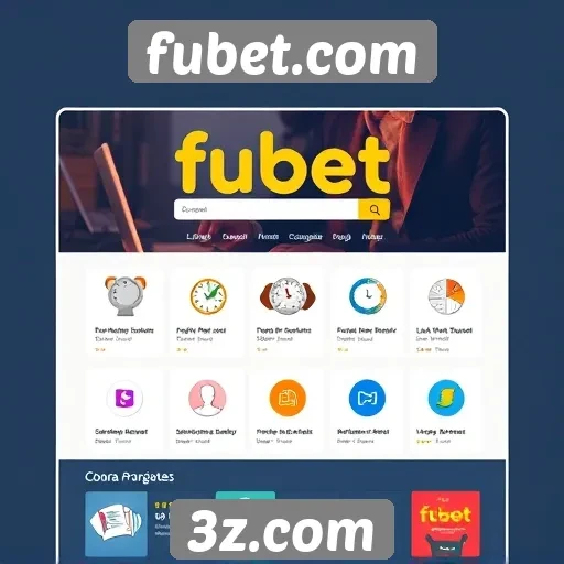 Interface do usuário do fubet.com e experiência de navegação